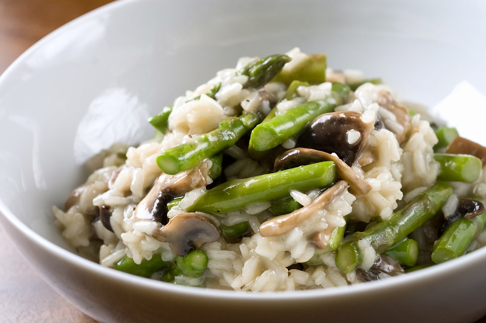 DIETA con THERMOMIX RISOTTO DE ESPARRAGOS TRIGUEROS Y CHAMPIÑONES A LA