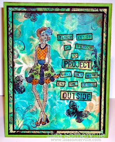Mixed Media - all stamps Art Gone Wild.  BG created with Gelli Arts Plate, Acrylic Paints and stencil from The Crafters Workshop