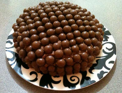 Chocolate Malt Ball Cake