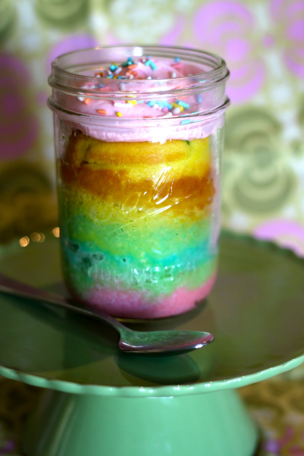 Domestic Charm Cake in a Jar