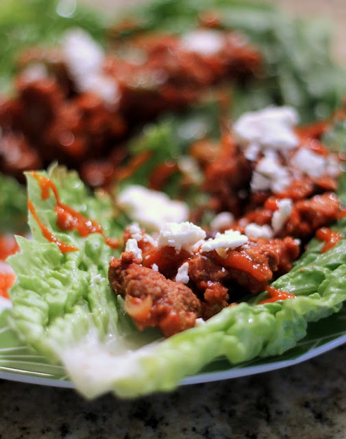 Brunch N' Cupcakes {BBQ Chicken Sloppy Joe Lettuce Wraps}