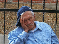 Elderly man asleep