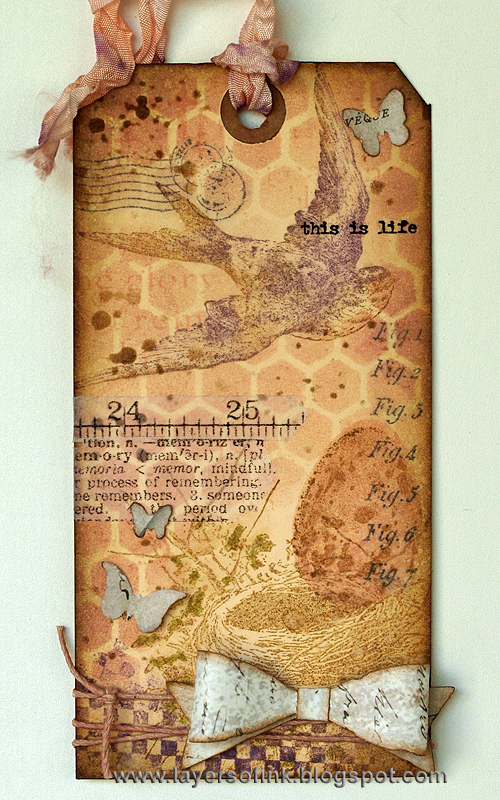 Layers of ink - Tim Holtz 12 tags of 2014 March