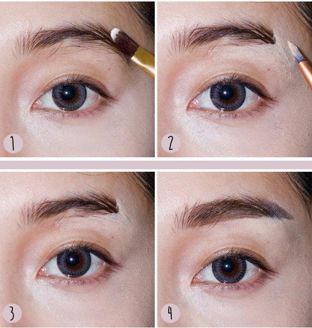 Straight Brows Asian Makeup Tutorials straight-brows-asian-makeup-tutorials