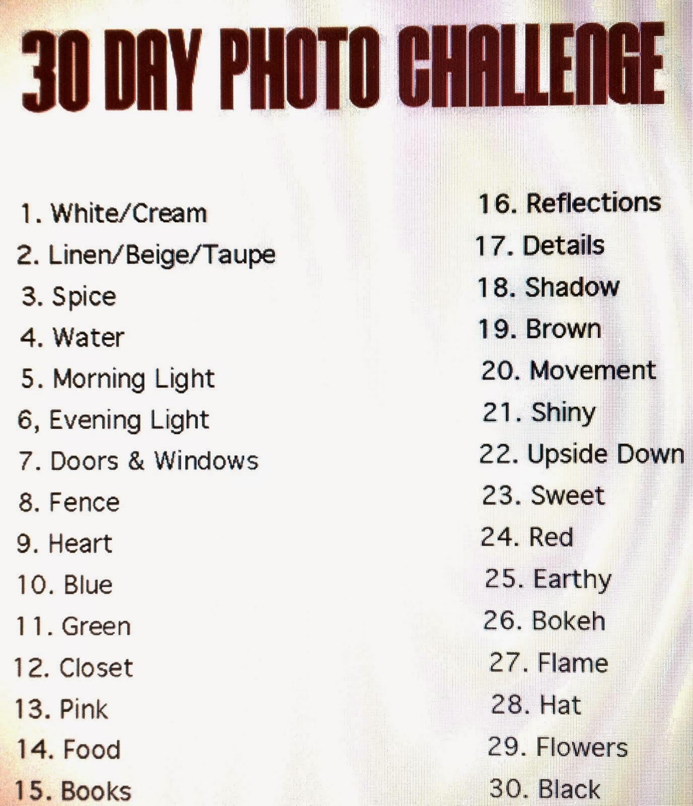 30 Day Photo Challenge #2