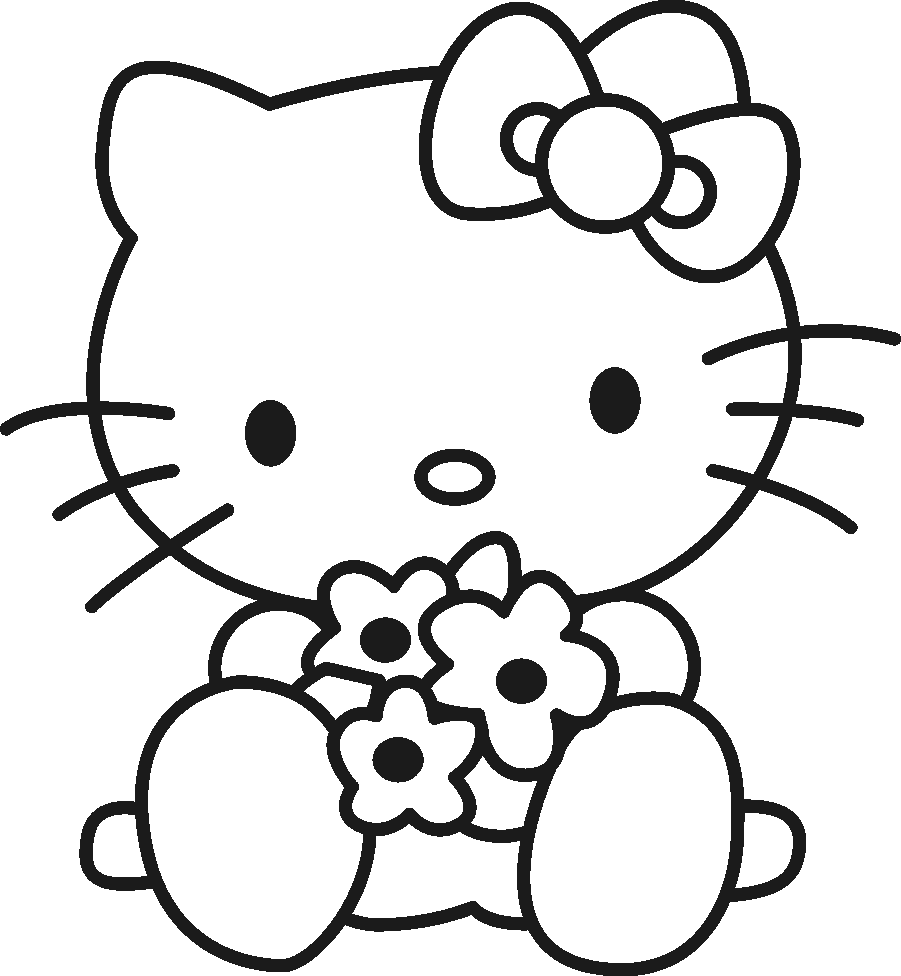 Desenhos de Hello Kitty para Colorir, Pintar e Imprimir