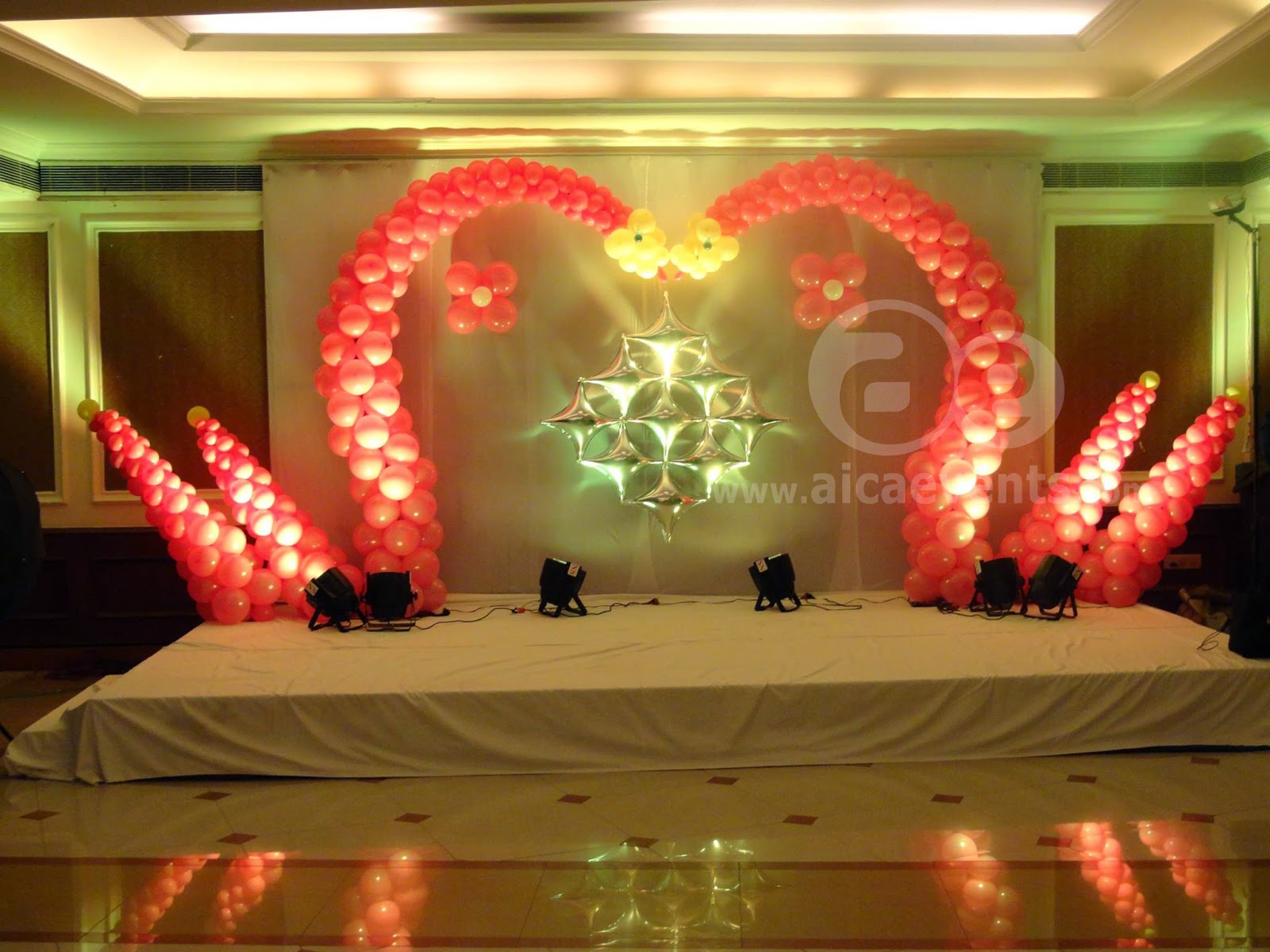 aicaevents Balloon Decorations with different stage back drops