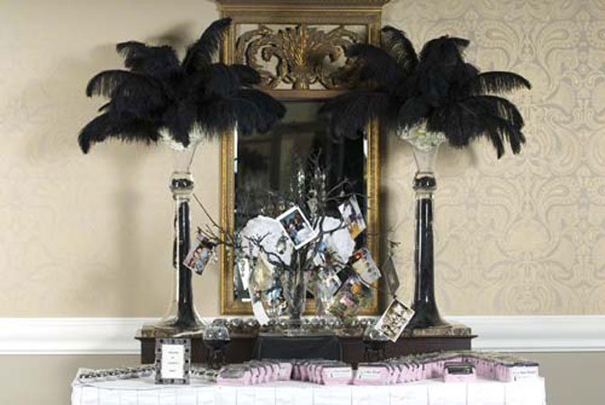 Cant decide on centerpieces wedding Receiving Table Ostrich Feathers