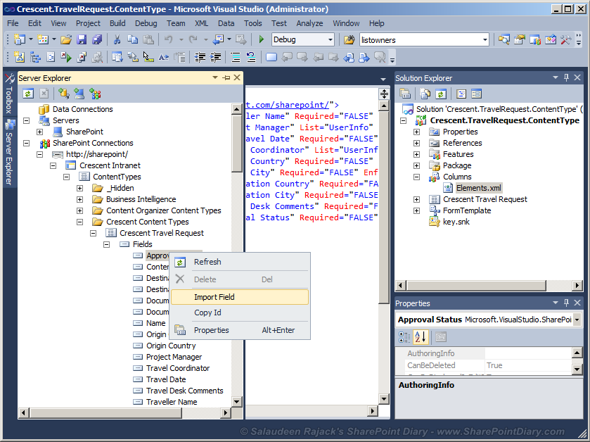 Deploying Content Types as a Feature Deploying Content Types as a Feature