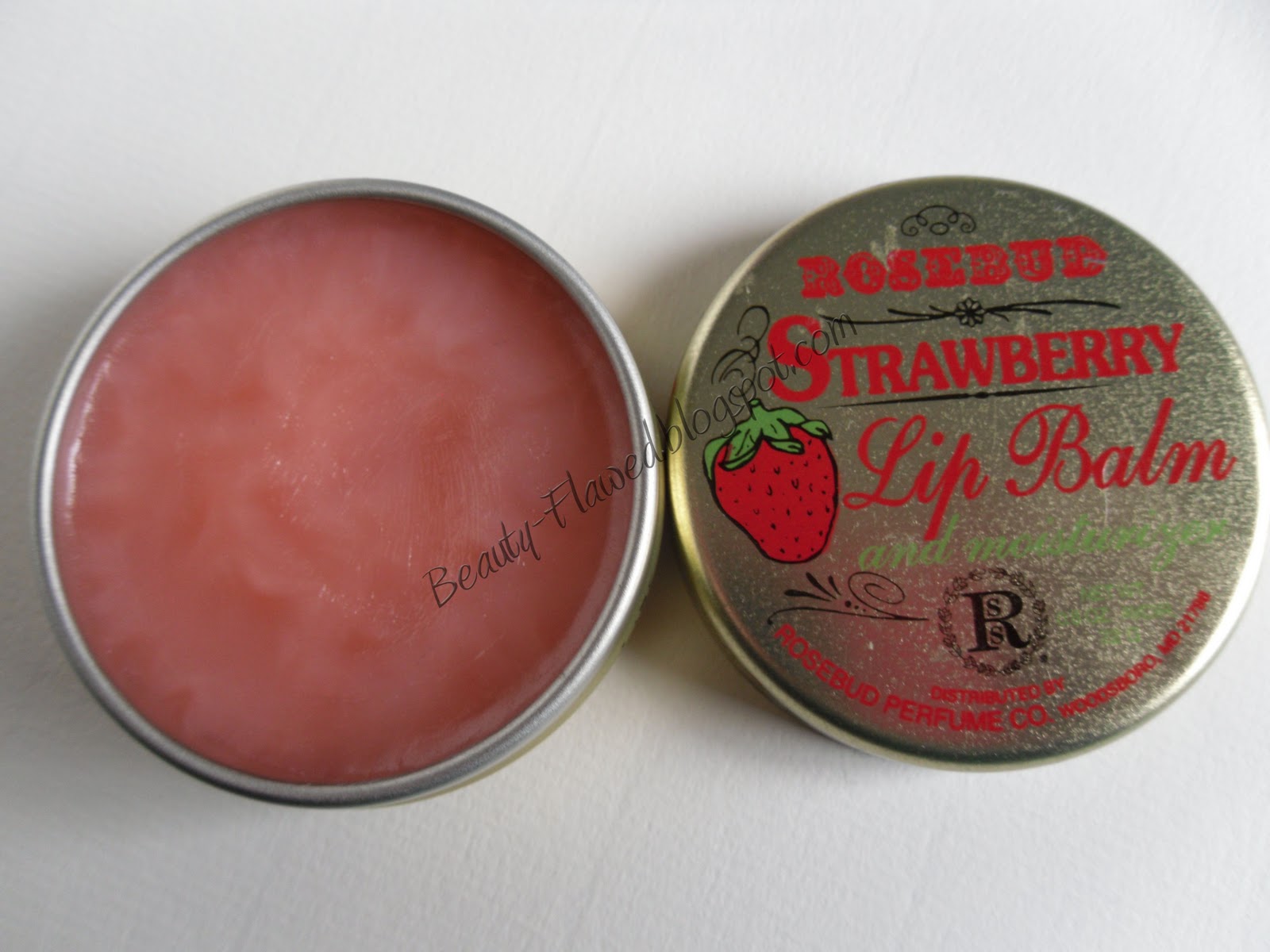 Rosebud Strawberry Lip Balm Beauty Flawed