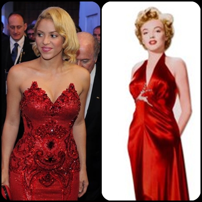 LAS CADERAS TABASCO: Shakira Con un look a lo Marilyn Monroe