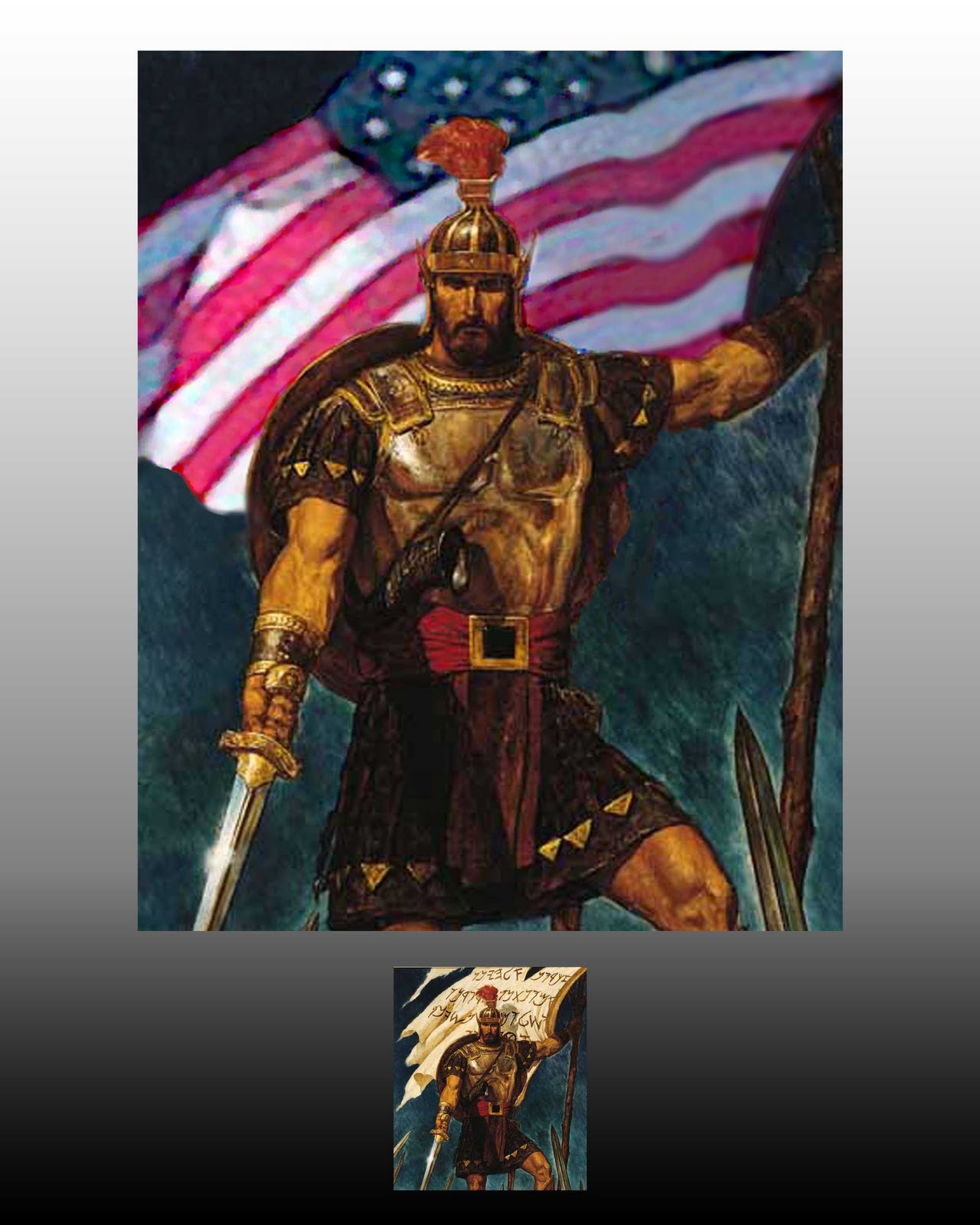 AstinMedia Before/After Series Captain Moroni and the Title of Liberty