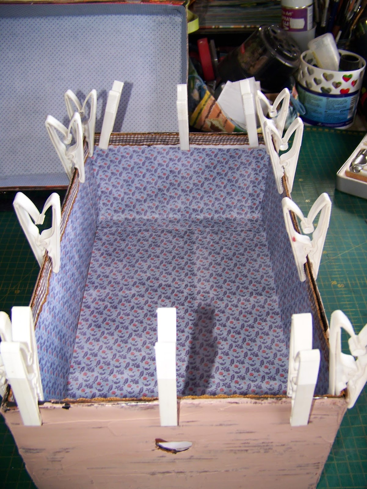 A Pretty Talent Blog Turning a Shoebox into a Mock Suitcase