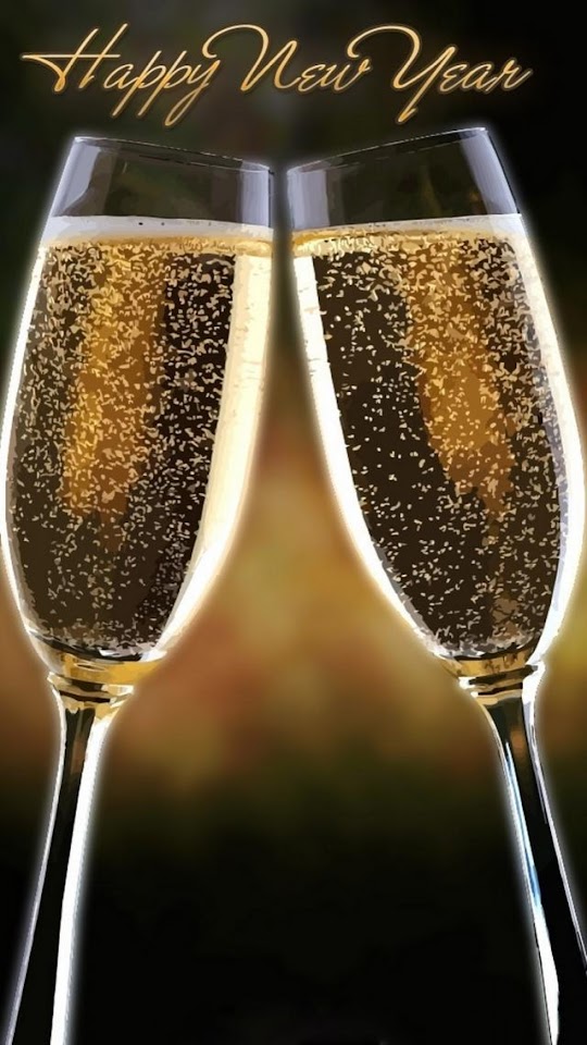 Happy New Year Champagne  Galaxy Note HD Wallpaper