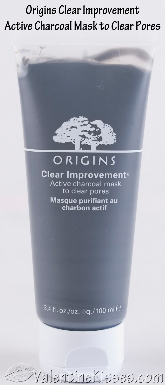 Valentine Kisses Origins Clear Improvement Active Charcoal Mask to