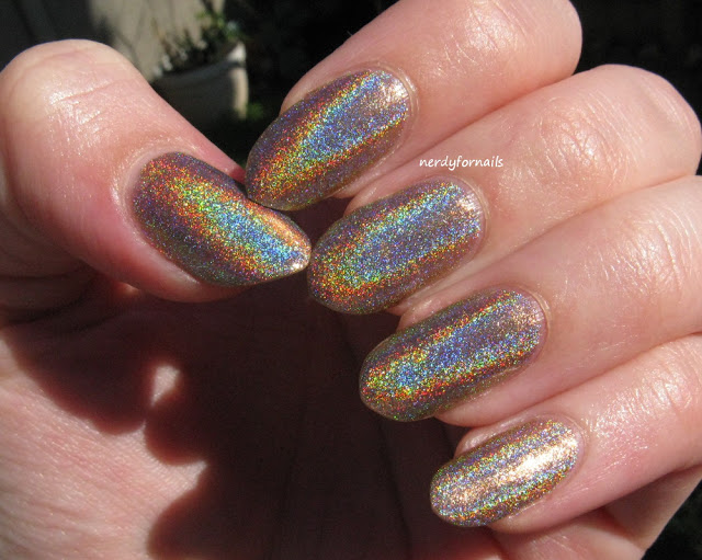 Interview Appropriate Nails CBL Colors By Llarowe Blonde Ambition Super Holo