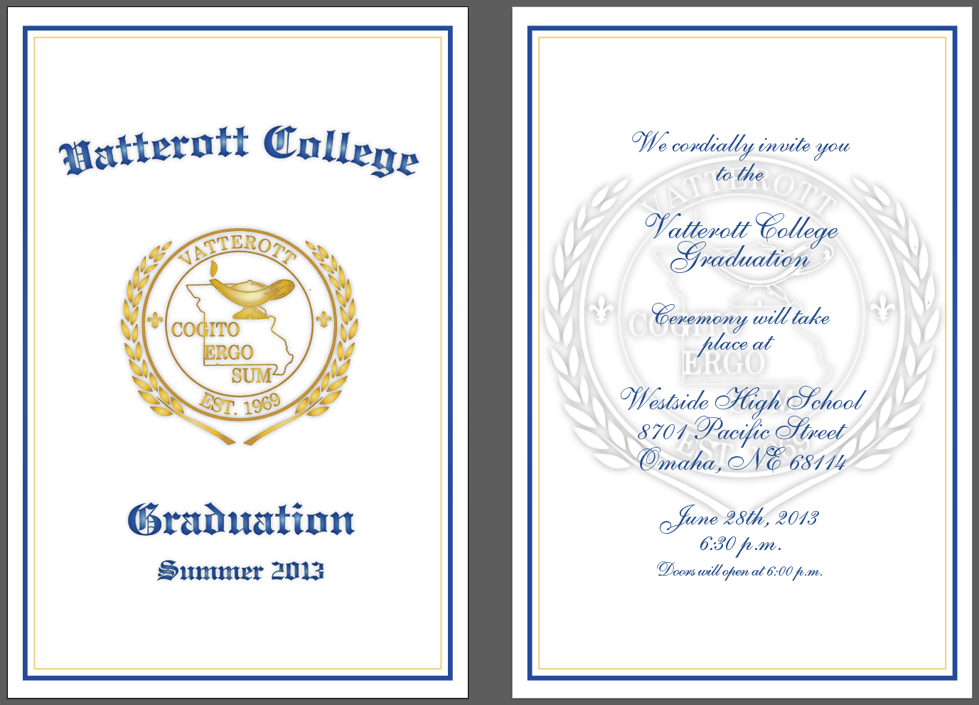 kindergarten graduation program template