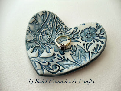 Heart ring dish by Ty Siriol Ceramics