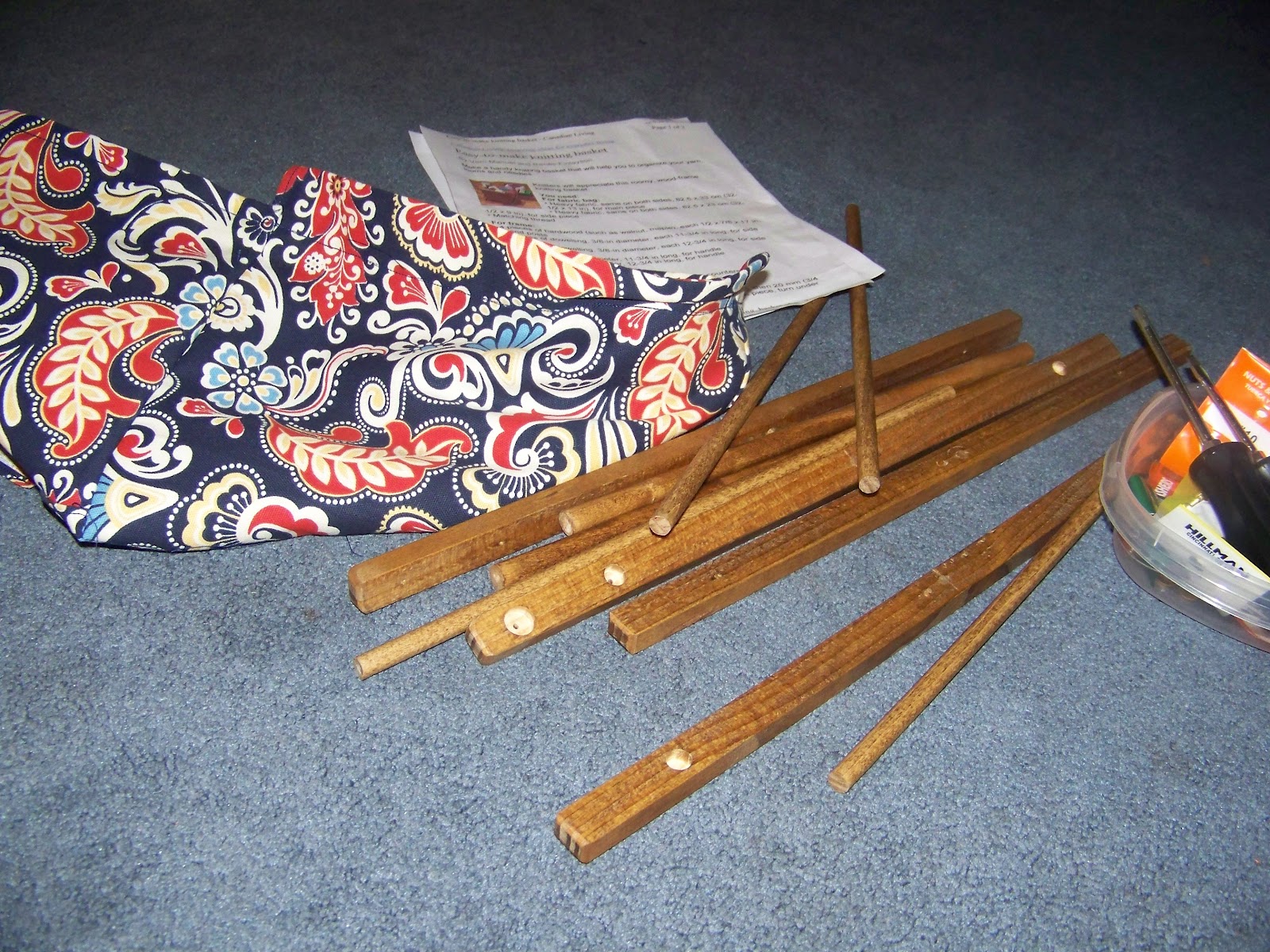 On Stefanie's Crafty Side My New Knitting Basket