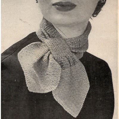 Just Skirts and Dresses: 1952 crocheted ascot cravat