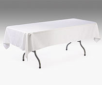 White Trestle Table Linens
