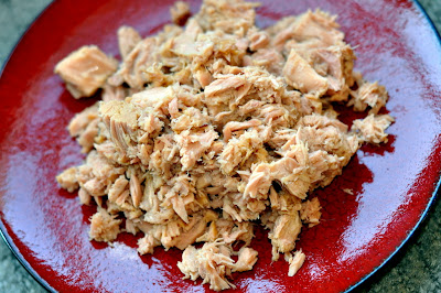 Drained and Flaked Oil-Packed Tuna - Photo by Michelle Judd of Taste As You Go