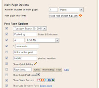 Blogger Edit blog posts options Blogger Edit blog posts options