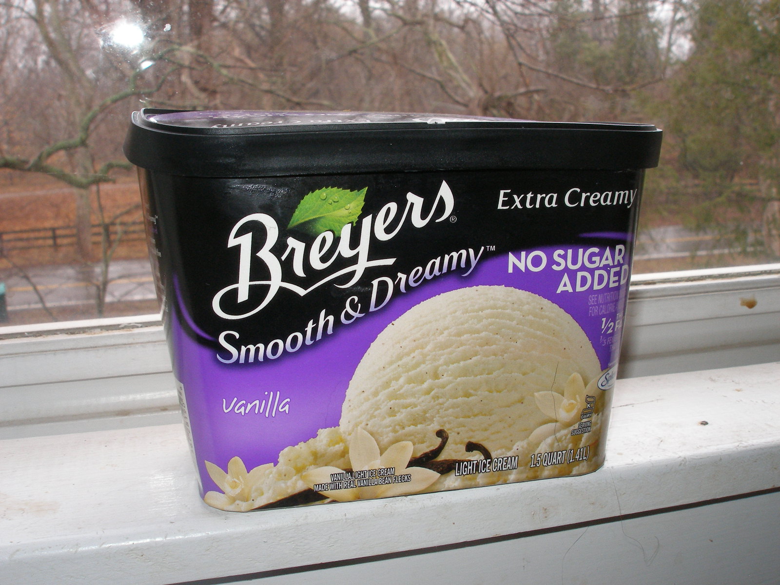 Breyers Smooth & Dreamy No Sugar Added Ice Cream.