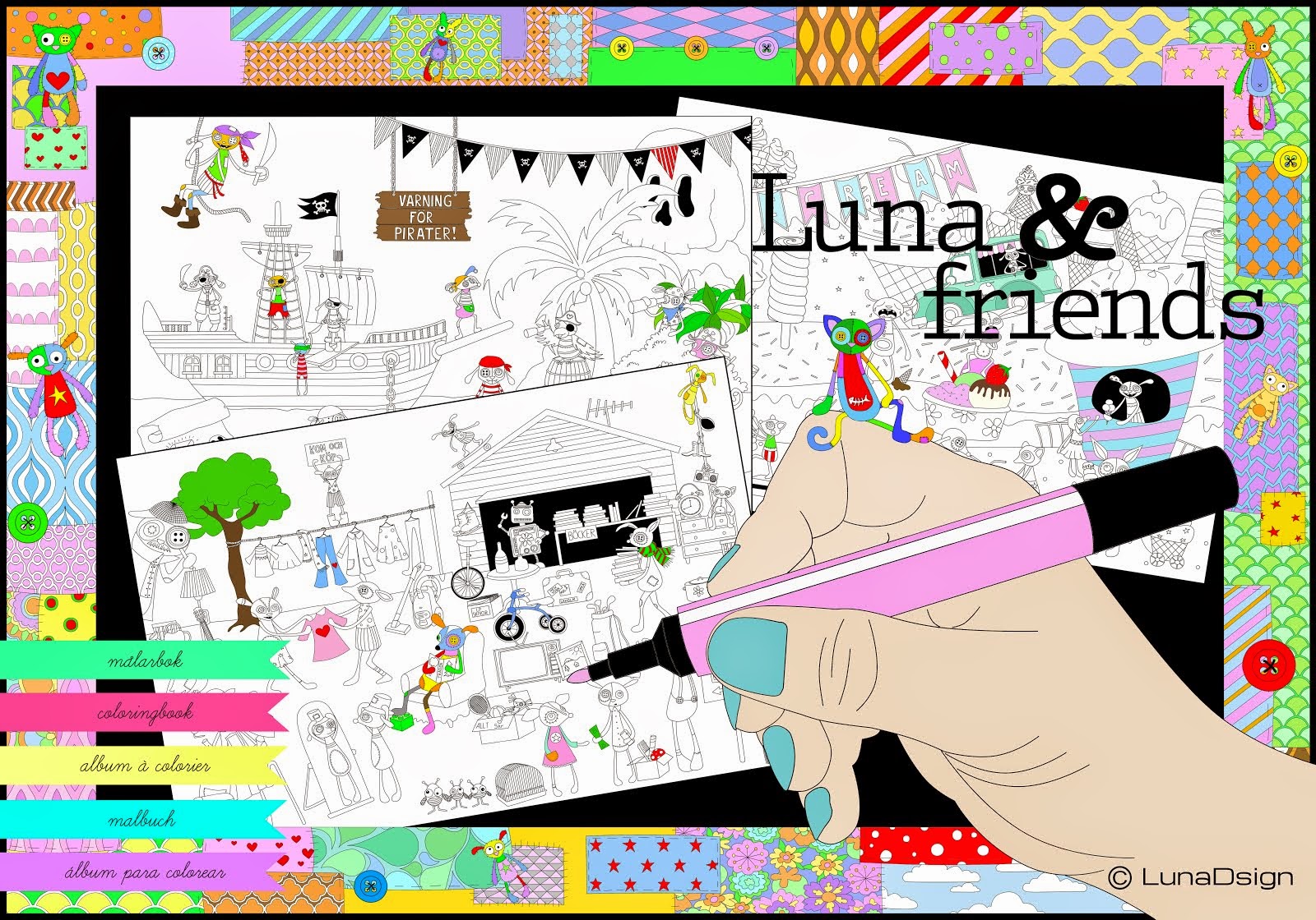 Luna & Friends målarbok - 70 kr
