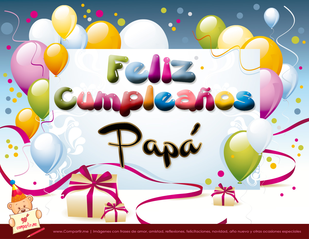 Tarjeta de cumpleaños gratis para enviar al papá . La tarjeta
