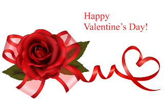 薔薇とハートのバレンタインデー背景 Valentine's Day roses, hearts background イラスト素材