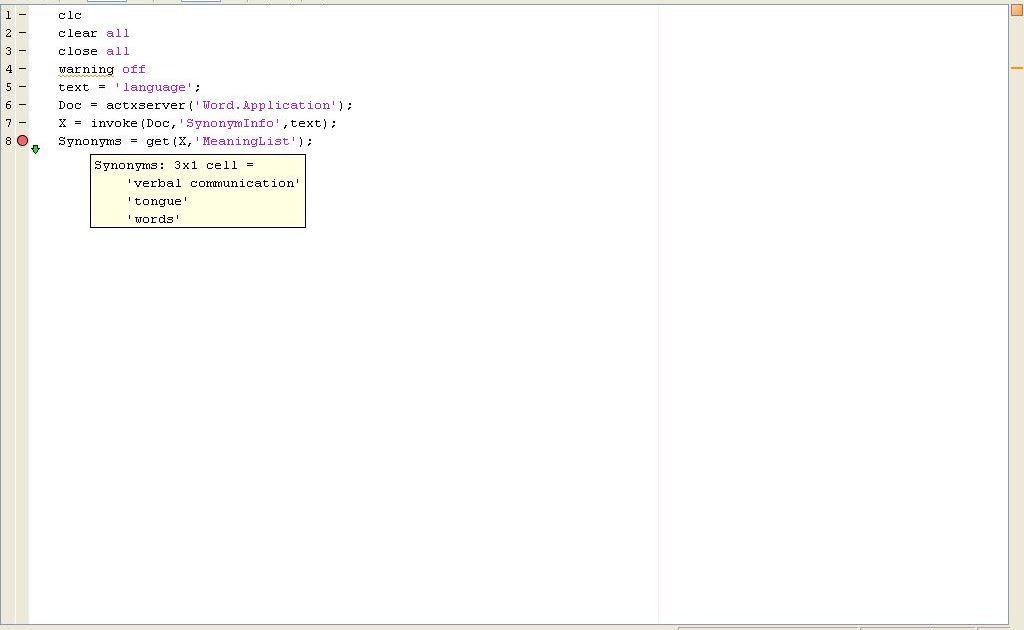 Programming Tips Matlab Find Dictionary word or not Example code