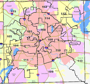 GOP proposed Dallas County House Districts