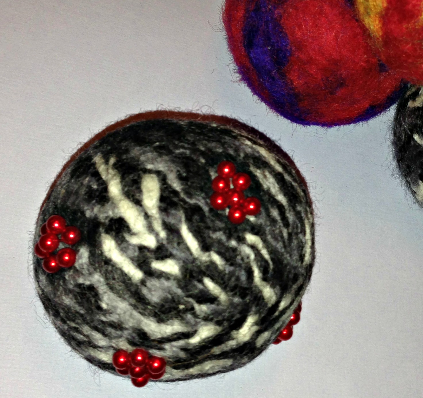How to Make Wool Felted Balls Pincushions The TipToe Fairy