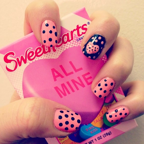 heart nail art design