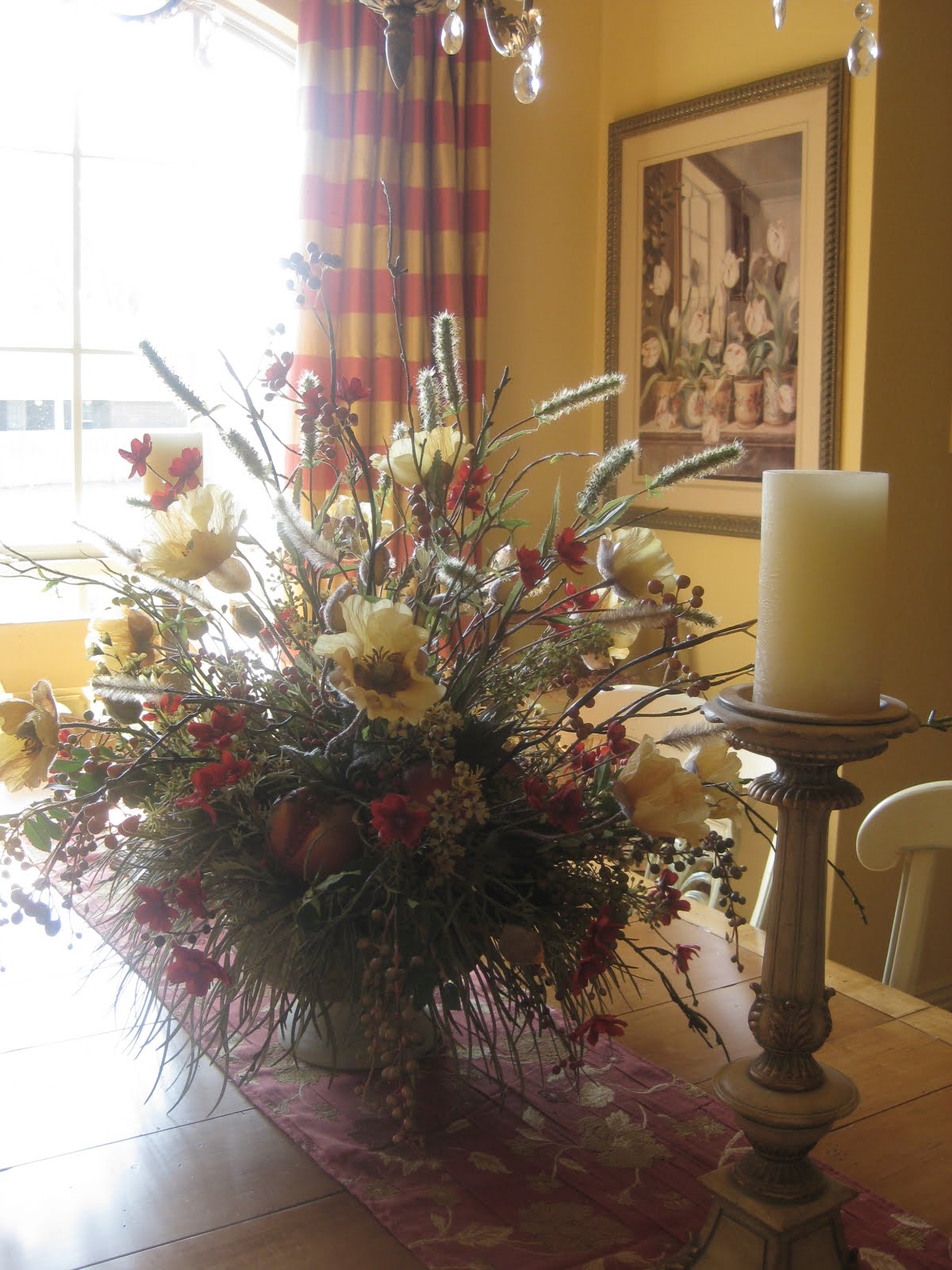 Silk Flower Arrangements For Dining Room Table | kristen s creations airy dining room table arrangement Silk Flower Arrangements For Dining Room Table | kristen s creations airy dining room table arrangement