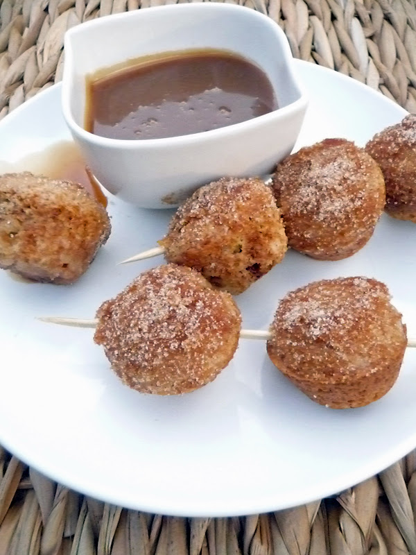 Mini Apple Donut Skewers with Salted Caramel Dipping Sauce Life