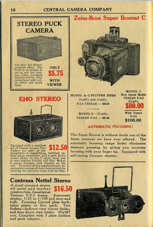 Central Camera Company Catalog 1936 Vintage Everyday