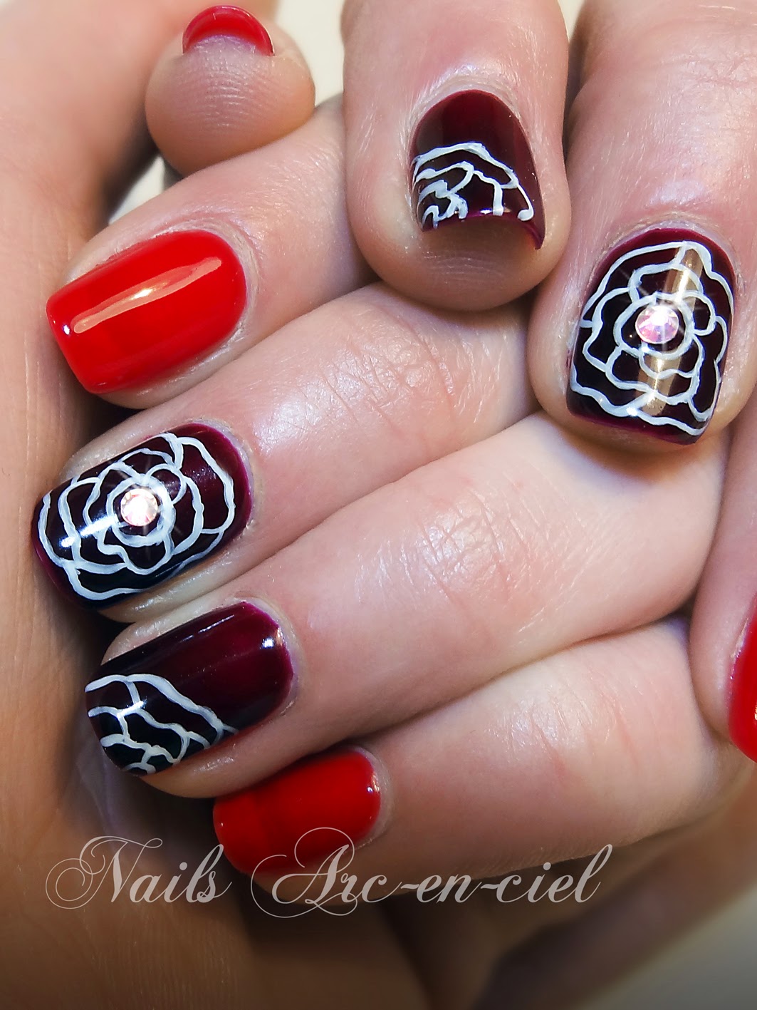 nail art fleur vernis thermosensible Lechat nail art fleur vernis thermosensible Lechat