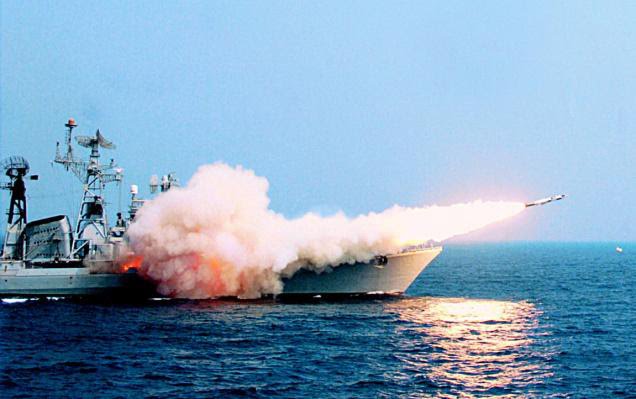 We can even have BRAHMOS on the vessel. Basically, the technology would be surface-to-surface, which is ship-to-ship missiles BrahMos supersonic cruise missile