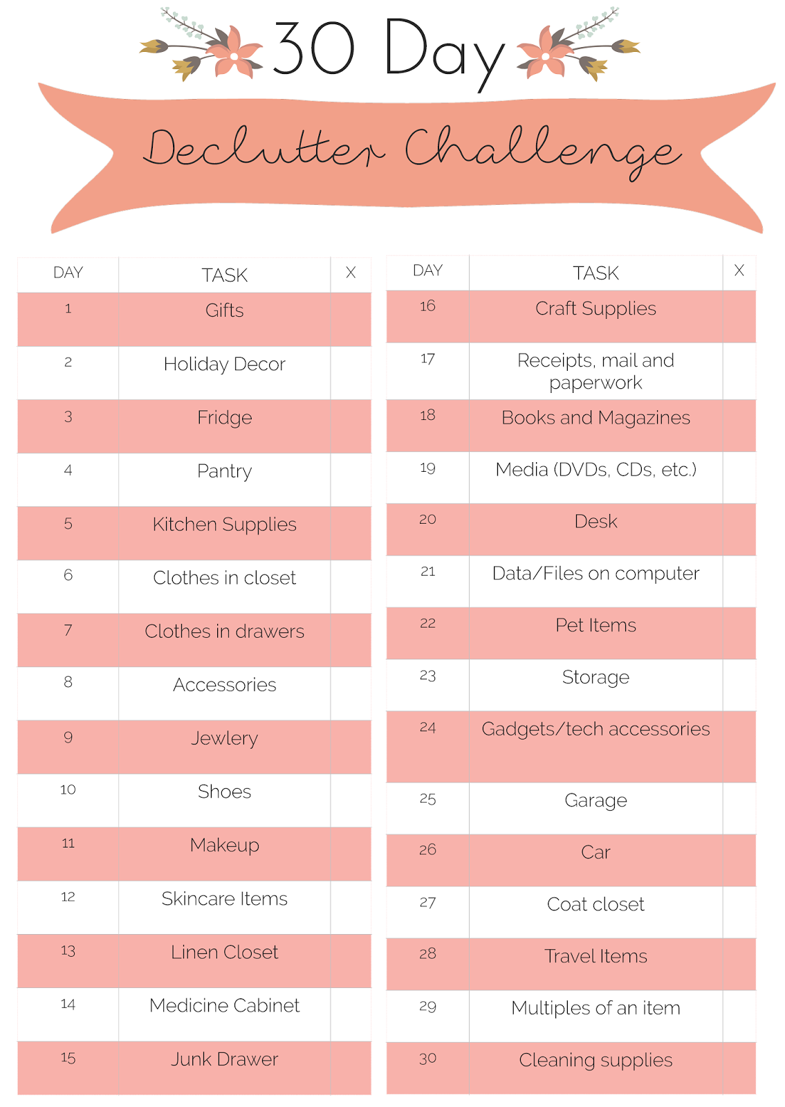 printable task list