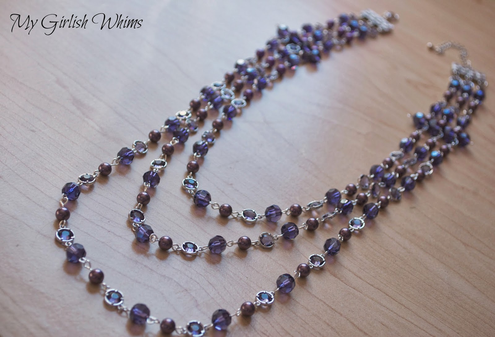How to Make a Purple ThreeStrand Necklace My Girlish Whims