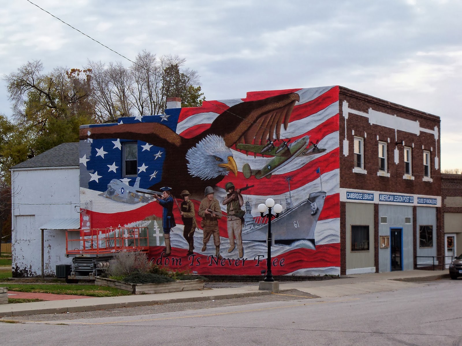 Story County Historical Alliance Cambridge American Legion Mural Being