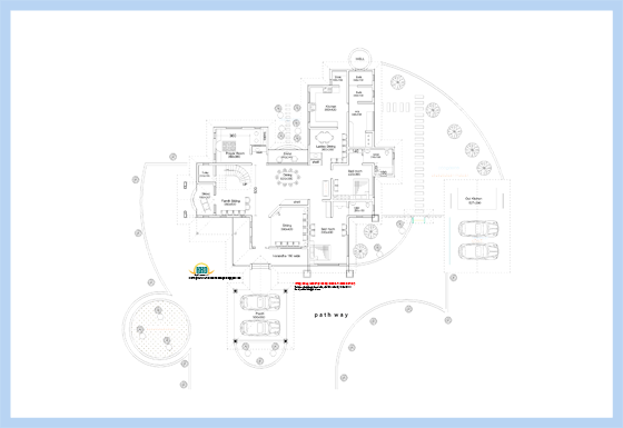 Floor plan of 4250 square feet luxury villa - May 2012