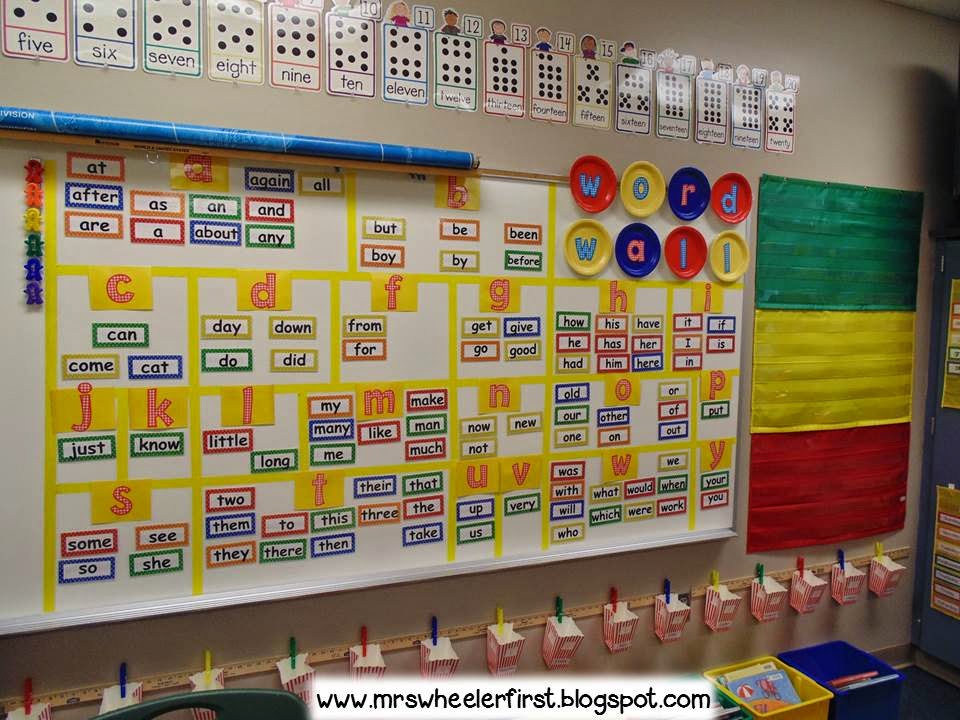 First+Grade+Classroom+Word+Wall word wall where students are encouraged to come up and get the word ...