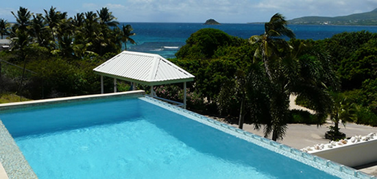 The pool and view The pool and view