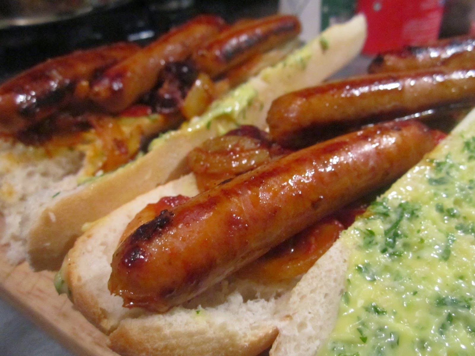 Greed is Good Merguez Baguettes with Coriander Aioli and Harissa