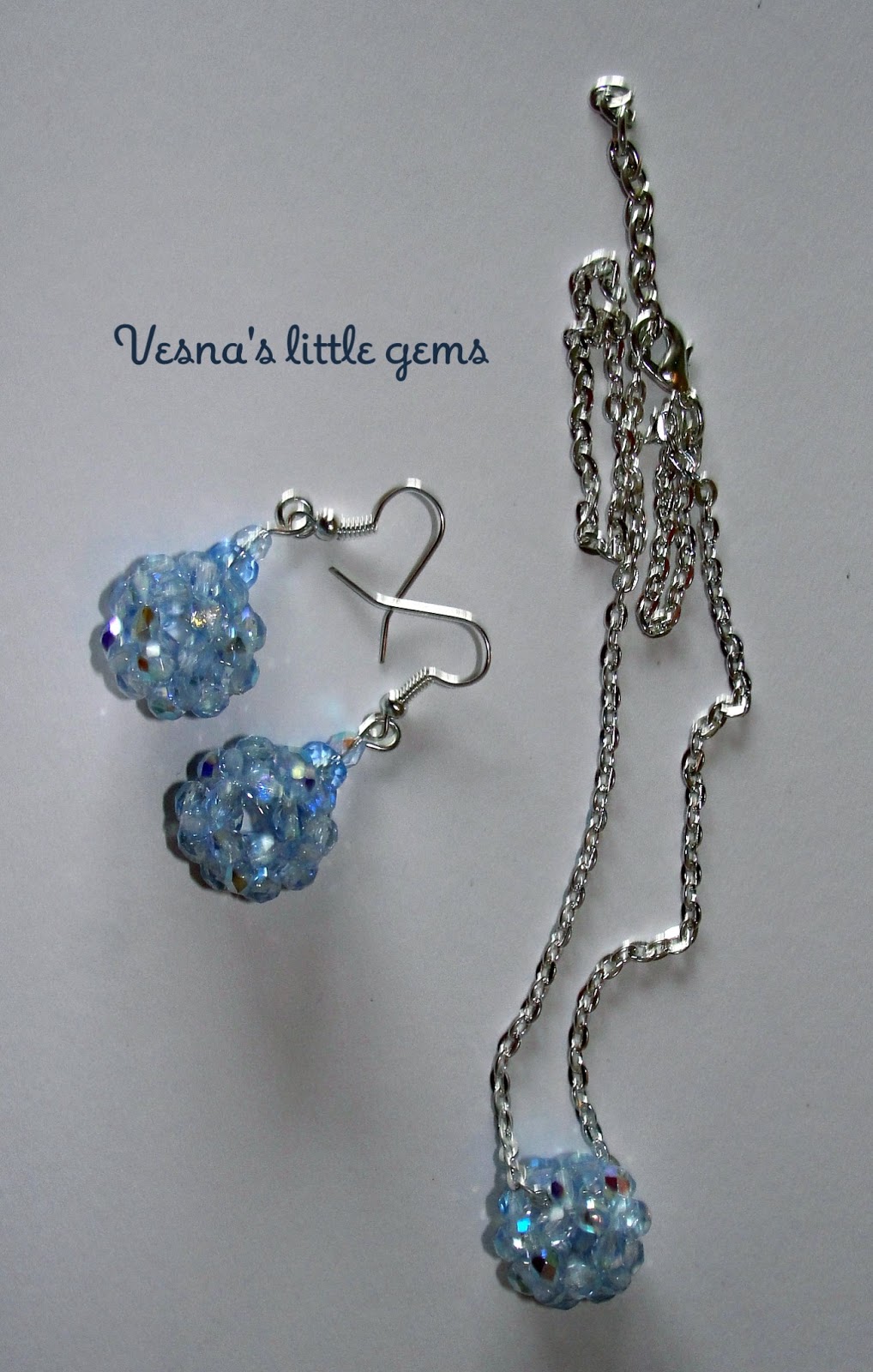 When life happens... Crystal ball jewellery set