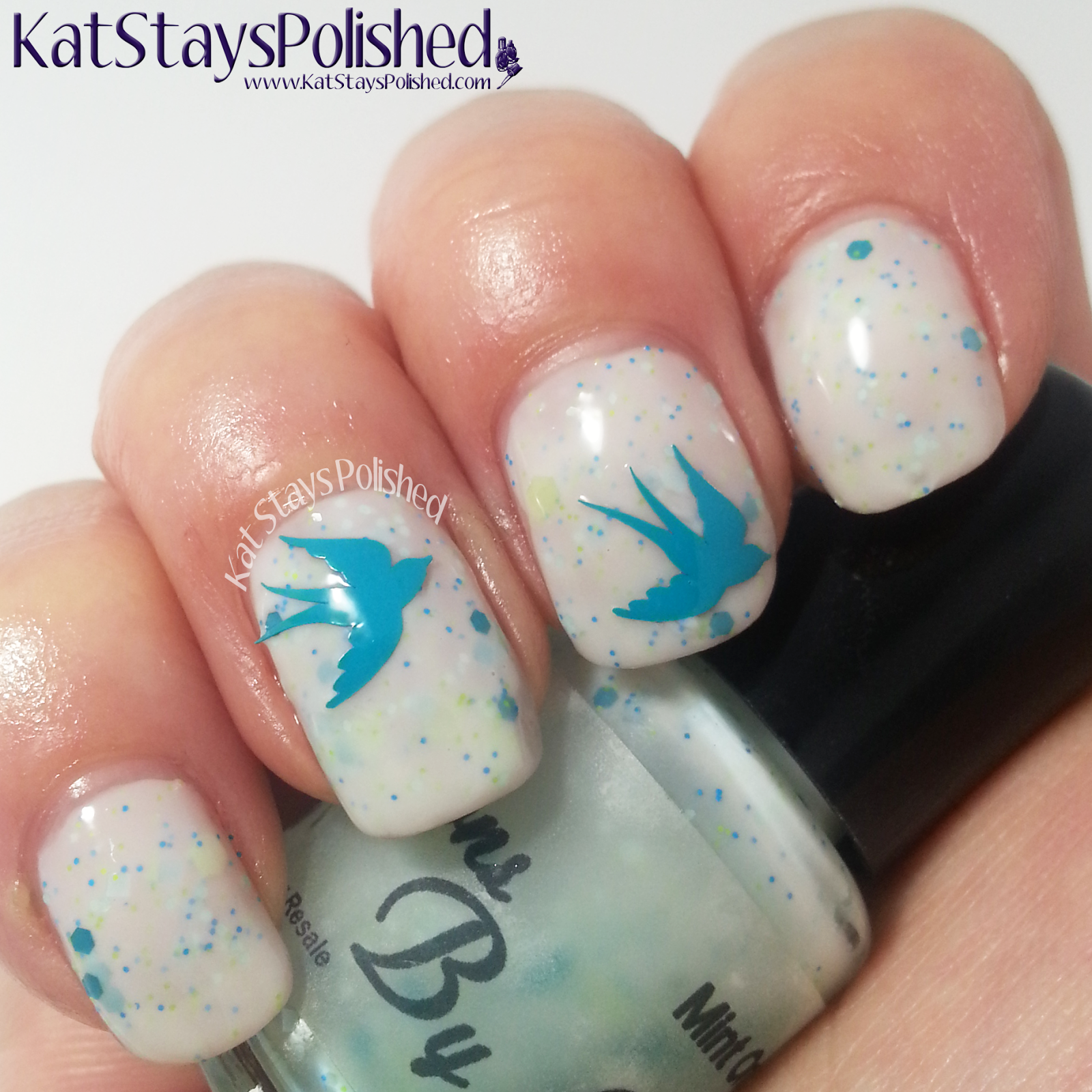 You Polish Nail Decals | Creations by Lynda Mint Orchid | Kat Stays Polished