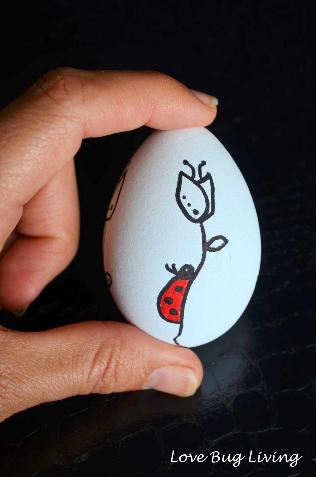 Love Bug Living Sharpie Doodle Easter Eggs